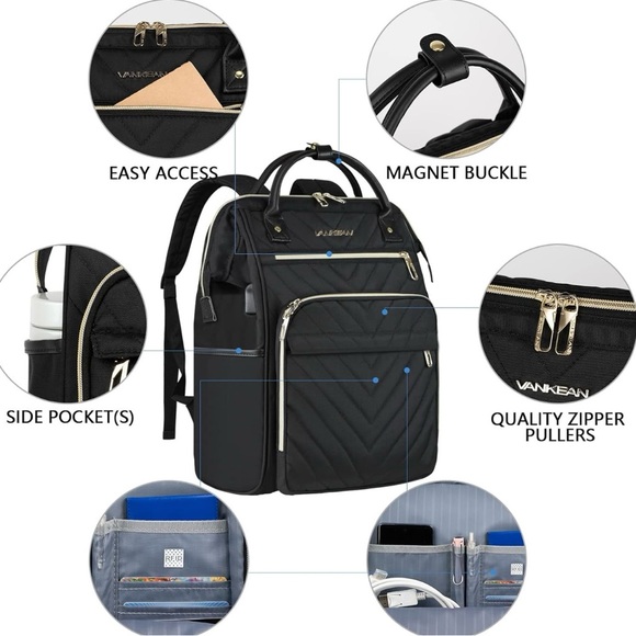 Black Carry On Lap Top bag - Picture 2 of 15